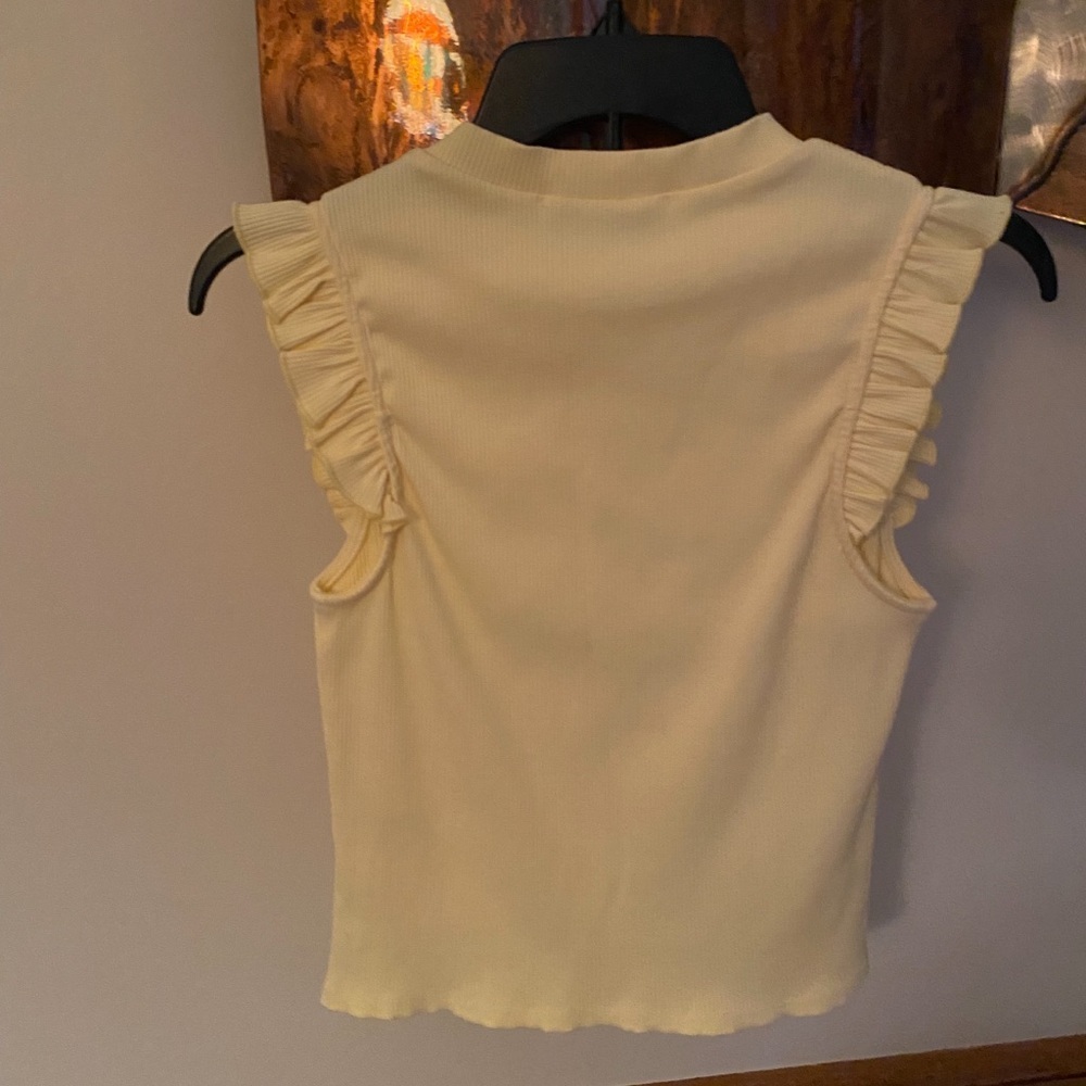 Jac Parker Womens  Bonnie Top, yellow NWT M - Picture 2 of 9